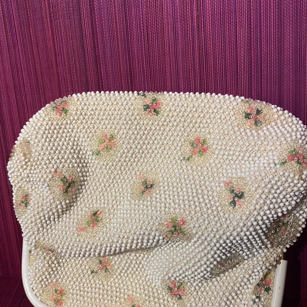 Beaded Floral Handbag Purse - Picture 10 of 15